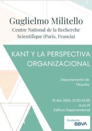 Imagen Charla "Kant y la Perspectiva Organizacional" con Guglielmo...